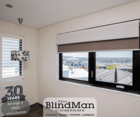 Brown roller blinds