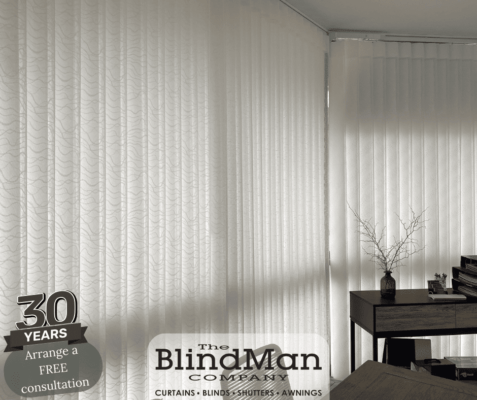 Vertical Sheers in white